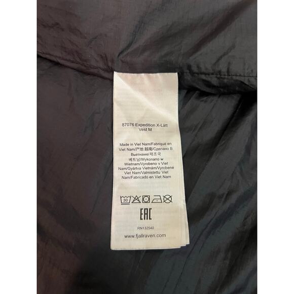 Fjallraven Expedition X-Latt Vest men’s XL black primaloft puffer minimalist - Picture 6 of 9